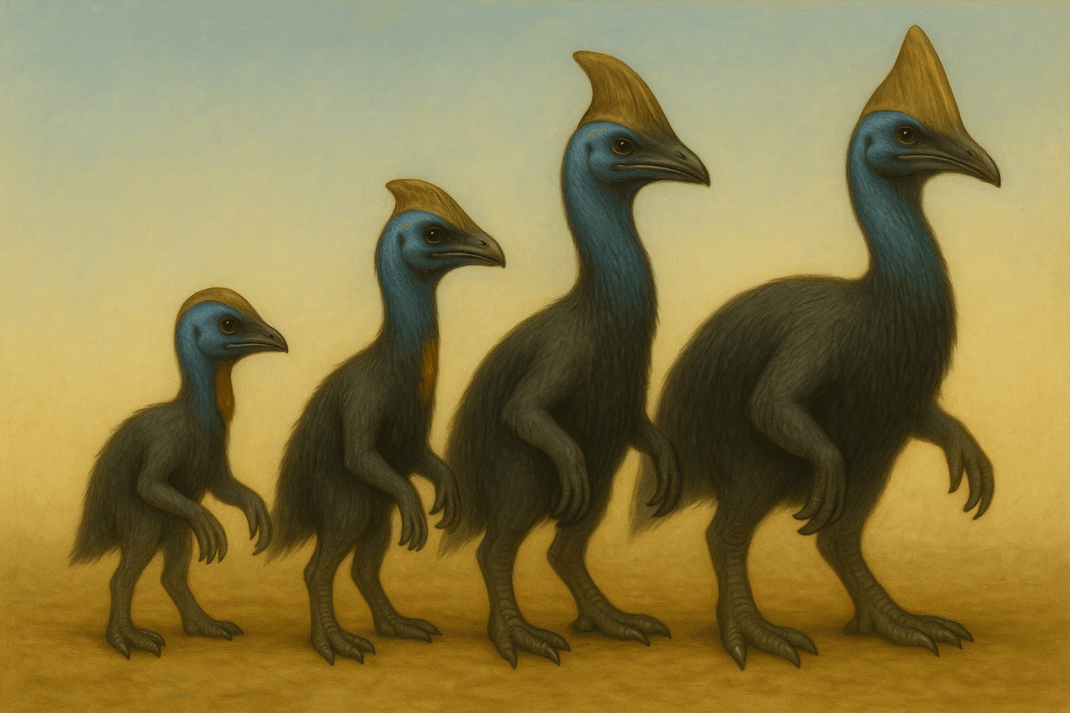 Casque Expansion and Juvenile Dependency in Mid-Pliocene Cassowaries 