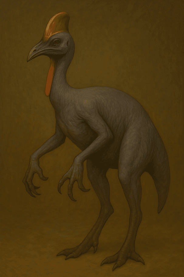 this is just to show the shape of a cassowary body